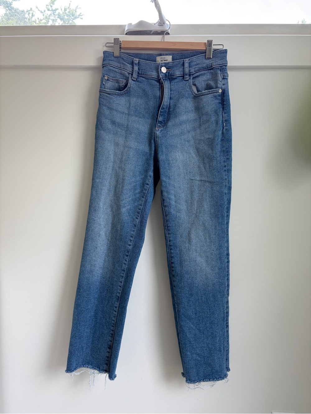 DL1961 Patti Straight high rise vintage ankle - glacier raw